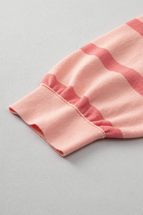 Stripe Colorblock Oversized Sweater
